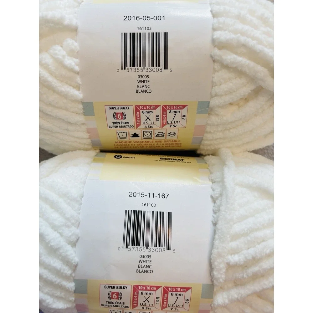 Bernat Baby Blanket Lot Of 4 New # 6 Bulky Wt Machine Wash Knit Crochet Crafts
